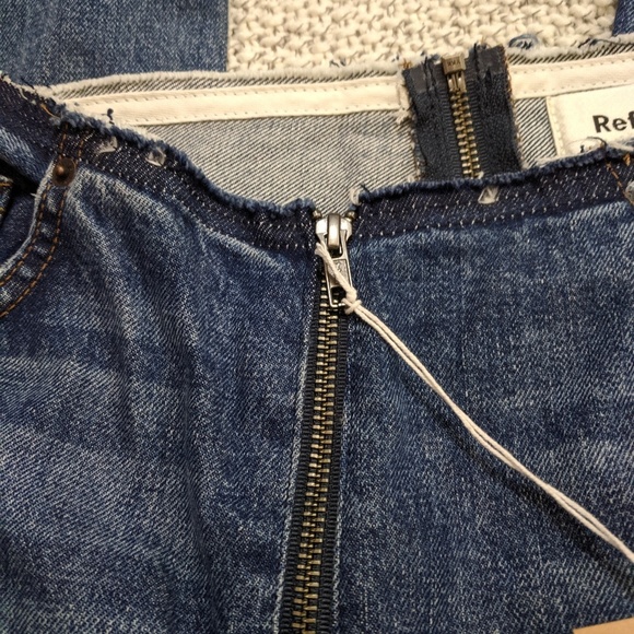 NEW Reformation Zip Crop Straight Leg Jeans 29 - Picture 4 of 7